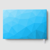 Livre D'or Maillage géométrique cyclique bleu Triangle Texte (Verso)