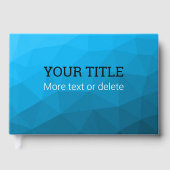 Livre D'or Maillage géométrique cyclique bleu Triangle Texte (Recto)