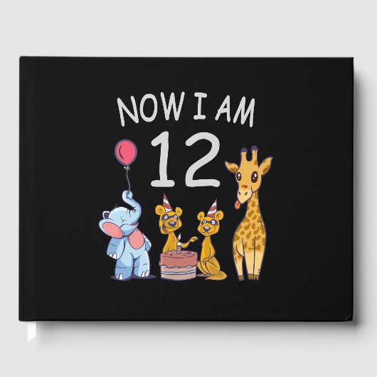 Livre D'or Maintenant, j'ai 12 ans 12e anniversaire au Zoo (Recto)