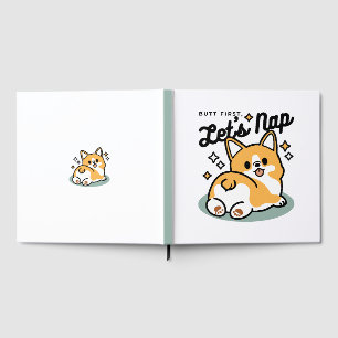 Livre D'or Mais d'abord, Nappons - mignon Caricature à bouton
