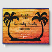 Livre D'or Maison De Plage En Bois Rustique Et Palm Tree (Recto)