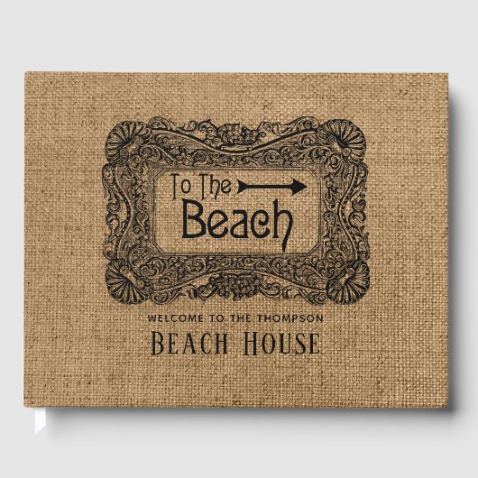 Livre D'or Maison de plage en toile de jute (Recto)