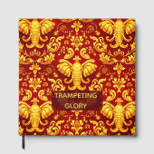Livre D'or Majestic Memories: Customizable Crimson Elephant (Recto)