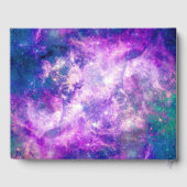 Livre D'or Majestic Teal Purple Starry Space Nebula (Verso)