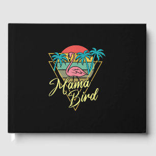 Livre D'or Mama Bird Flamant rose Sunset Palm Tree Beach anné