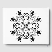 Livre D'or Mandala Floral Noir (Verso)