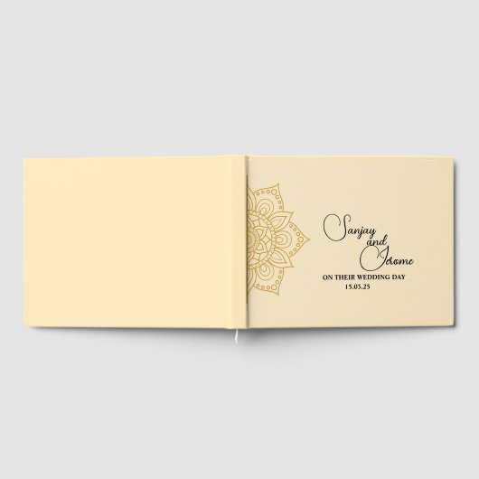 Livre D'or Mandala Guest Book | Luxueux Mariage (Complet)