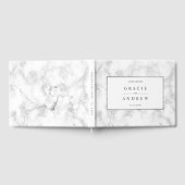 Livre D'or Marbre blanc moderne Mariage Parties scintillant e (Complet)
