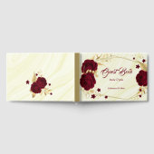 Livre D'or marbre géométrique feuille chic bordeaux (Complet)
