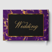 Livre d'or - Marbre noir, or et violet (Verso)