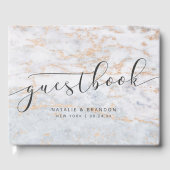Livre D'or Marbres modernes en bleu avec Mariage de automne d (Recto)