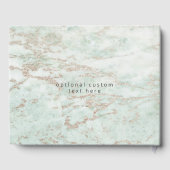 Livre D'or Marbres modernes en Mint avec Mariage or Rose (Verso)