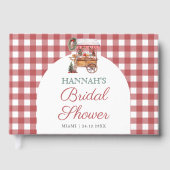 Livre D'or Marché de Noël rouge à carreaux de gingembre Showe (Recto)