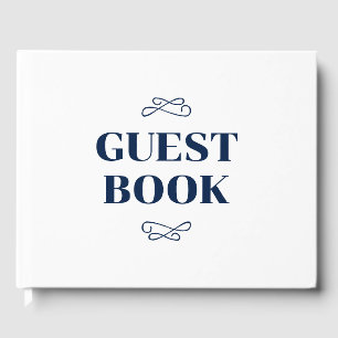 Livre D'or Mariage à la Fleur de Navy