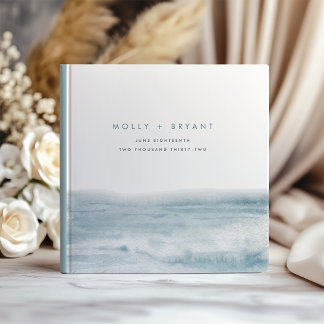 Livre D'or Mariage à l'aquarelle de la côte à marée basse