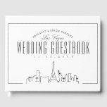 Livre D'or Mariage À Las Vegas | Ligne Skyline Déco Moderne<br><div class="desc">Faites une impression avec un livre d'or mariage unique. Ce livre d'hôtes sur le thème de Las Vegas présente une silhouette moderne unique de la ville vers le bas et les noms du couple mariage, le nom de la ville et la date du mariage au-dessus. Des éléments de texte élégants...</div>