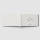 Livre D'or Mariage à monogramme botanique rustique (Complet)