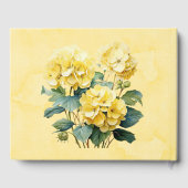 Livre D'or Mariage à papillon jaune chic Hydrangea (Verso)