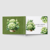 Livre D'or Mariage à papillon vert chic Hydrangea (Complet)
