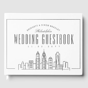 Livre D'or Mariage À Philadelphie   Ligne Skyline Déco modern