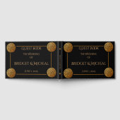 Livre D'or Mariage à swirl à noeud triple celtique (Complet)