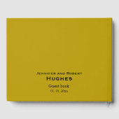 Livre D'or Mariage à thème Rose de feuille d'or (Verso)