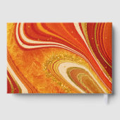 Livre D'or Mariage Agate Abstrait Hot Orange ID827 (Verso)