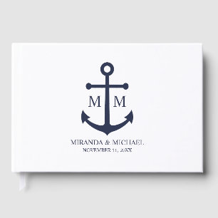 Livre D'or Mariage Ancre bleu marine