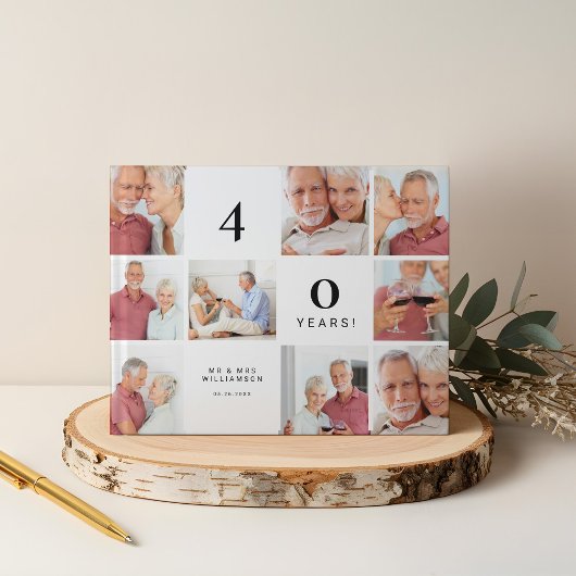 Livre D'or Mariage Anniversaire Multiple Grid Photo Collage
