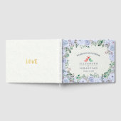 Livre d'or mariage Aquarelle bleu clair Floral (Complet)