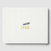 Livre d'or mariage Aquarelle Boho Plumes florales (Verso)