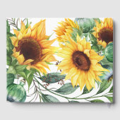 Livre D'or Mariage aquarelle moderne tournesol (Verso)