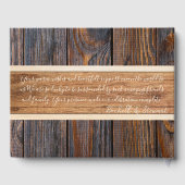 Livre D'or Mariage au ton de bois rustique (Verso)