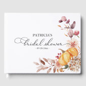 Livre D'or Mariage Automnal de Feuilles de Citrouille (Recto)