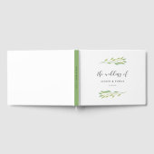 Livre D'or Mariage aux feuilles vertes aquarelle (Complet)