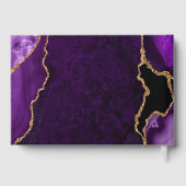 Livre D'or Mariage Bille d'agate violette et dorée (Verso)