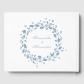 Livre D'or Mariage blanc de couronne bleu foncé (Verso)