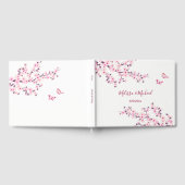 Livre D'or Mariage blanc rose cerisier (Complet)