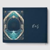 Livre D'or mariage bleu côtier (Verso)