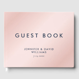 Livre D'or Mariage bleu marine moderne