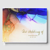 Livre D'or Mariage bleu orange vif (Recto)