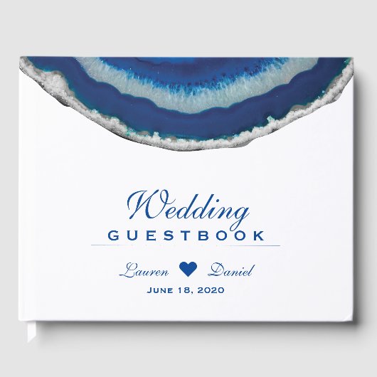 Livre d'or Mariage Blue Agate (Recto)