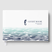 Livre D'or Mariage Blue Wave Seahorse ID836 (Recto)