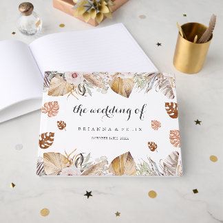 Livre D'or Mariage Bohème Neutre Rustique