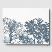 Livre D'or Mariage Boho Arbres Bleus Bas (Verso)