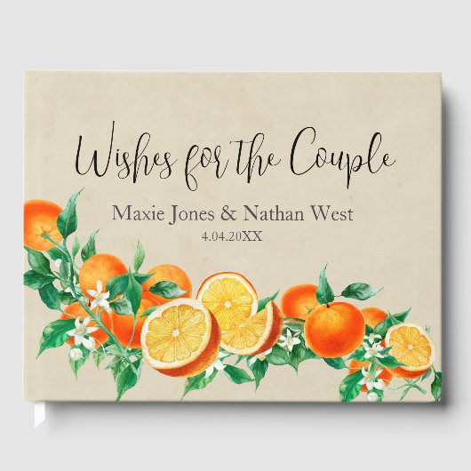 Livre D'or Mariage Boho Citrus (Recto)