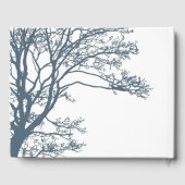 Livre D'or Mariage Boho d'arbre simple bleu (Verso)