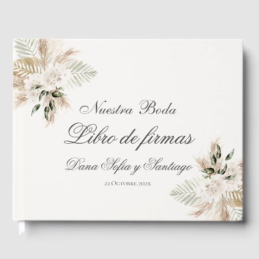 Livre D'or Mariage Boho espagnol (Recto)