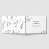 Livre D'or Mariage Boho floral noir et blanc (Complet)