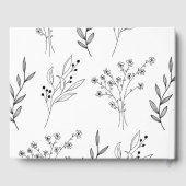 Livre D'or Mariage Boho floral noir et blanc (Verso)